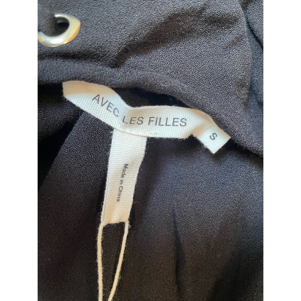 Avec Les Filles Black Dress Sz Small Sleeveless Classic Stretch NWT - Picture 5 of 6